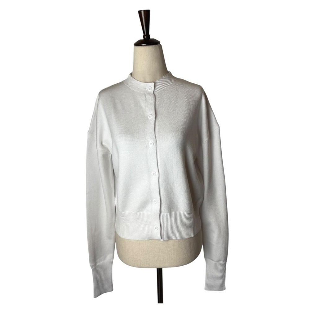 Lioness Sweater Women Small White Vallery Knit‎ Cardigan NWT Preppy Academia
